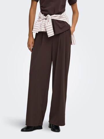 ONLY Wide Leg Bukser i brun: forside