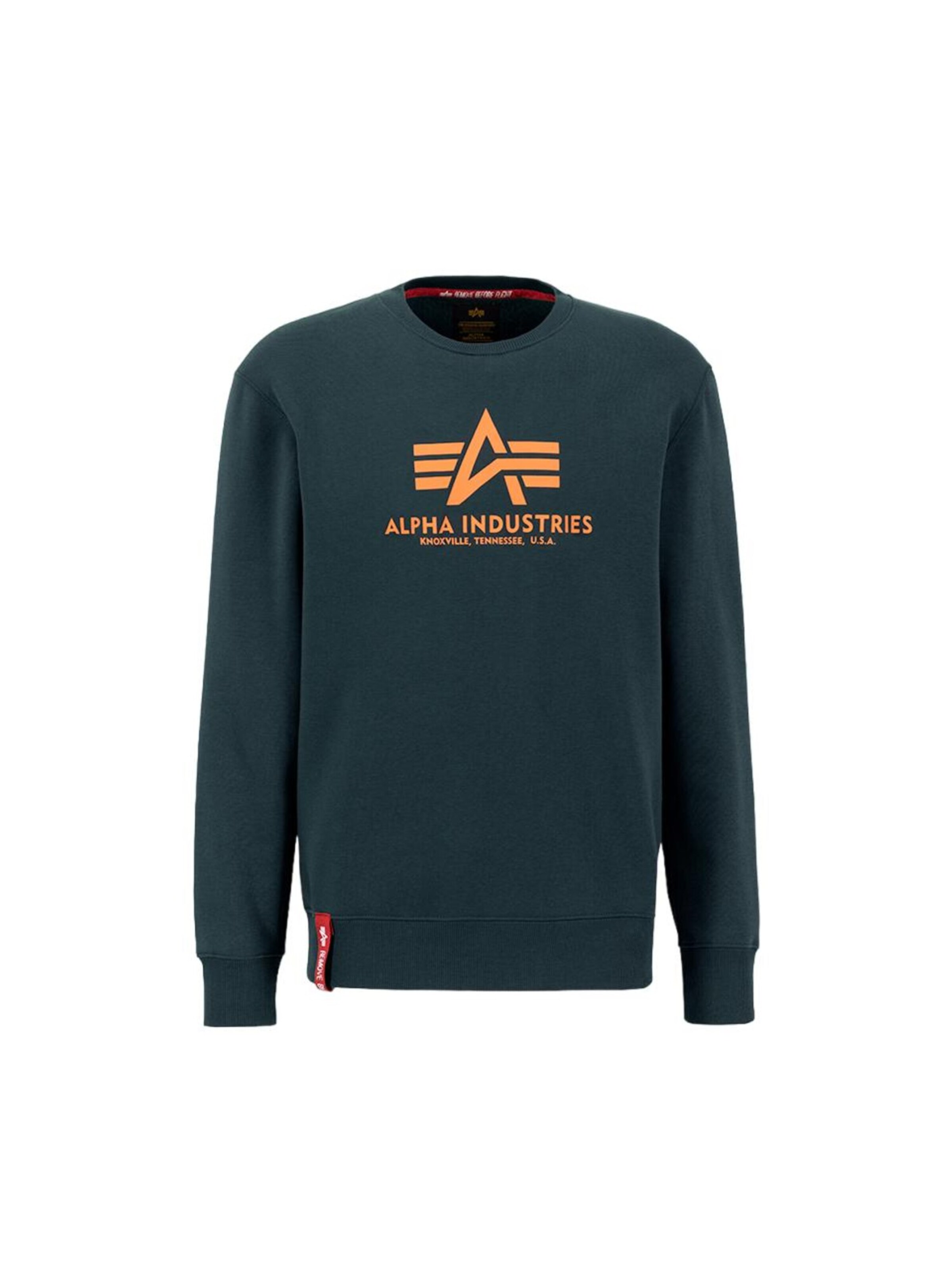 ALPHA INDUSTRIES Sweatshirt 'Basic Logo' in Green: front
