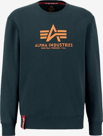 ALPHA INDUSTRIES Sweatshirt 'Basic Logo' in Green: front