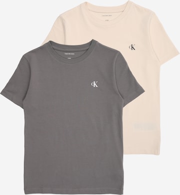 T-Shirt Calvin Klein Jeans en beige : devant