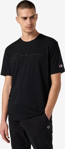 T-Shirt 'Camiseta champion negra icons embroidered logo tee' Champion -DO NOT USE- en noir : devant