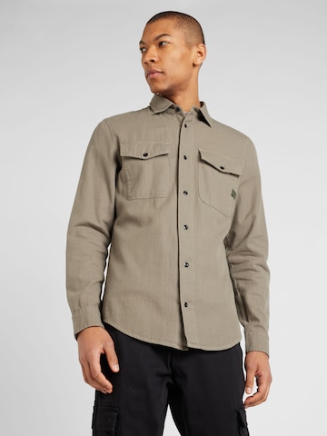 G-Star RAW Regular fit Button Up Shirt 'Marine' in Green: front