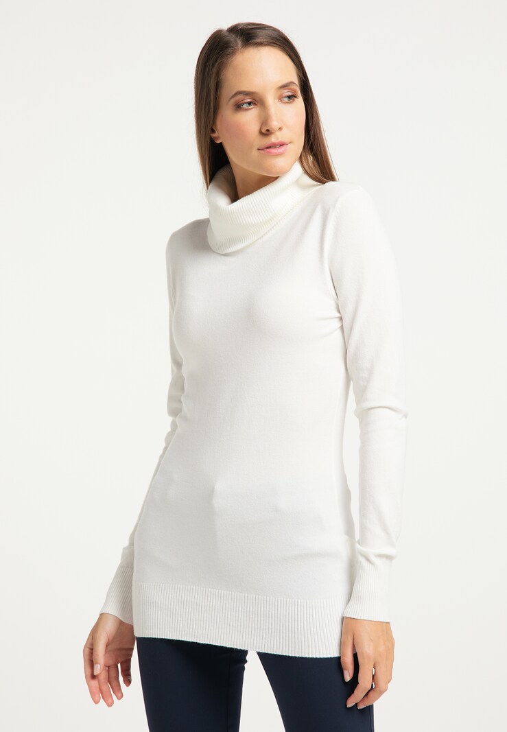 Women Clothing DreiMaster Klassik Turtlenecks Wool White