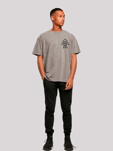 F4NT4STIC T-Shirt 'Vatertag Grill Master für BBQ-Väter' in Grau