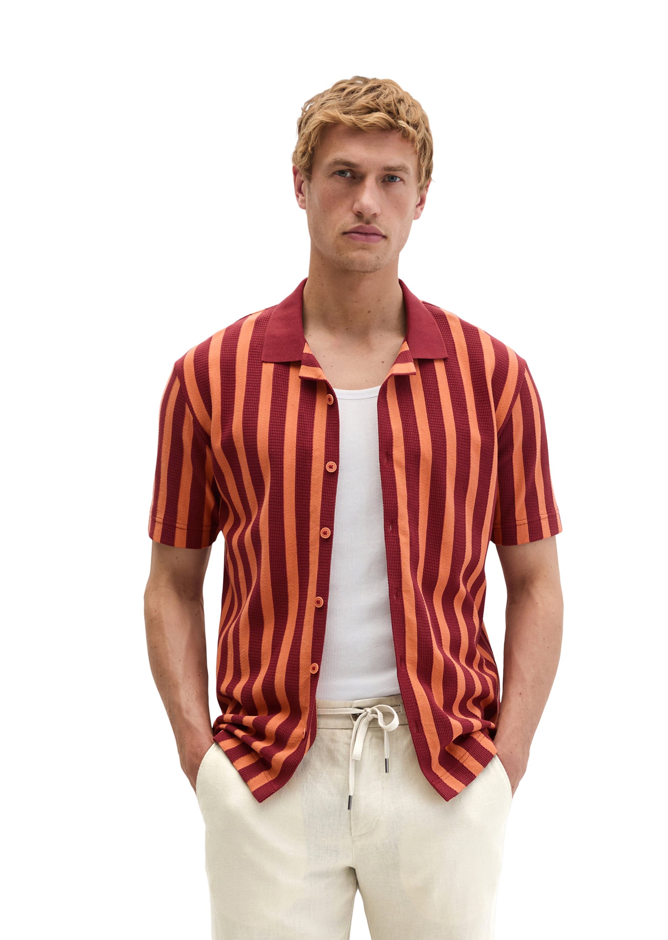 Marc O'Polo Regular fit Button Up Shirt in Red: front