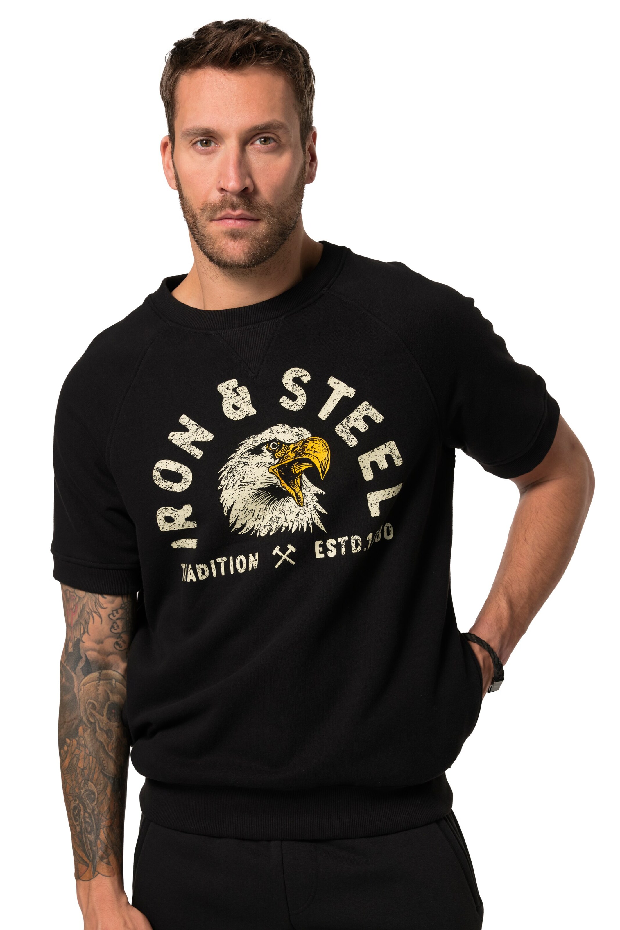 JP1880 Sweatshirt in Zwart: voorkant