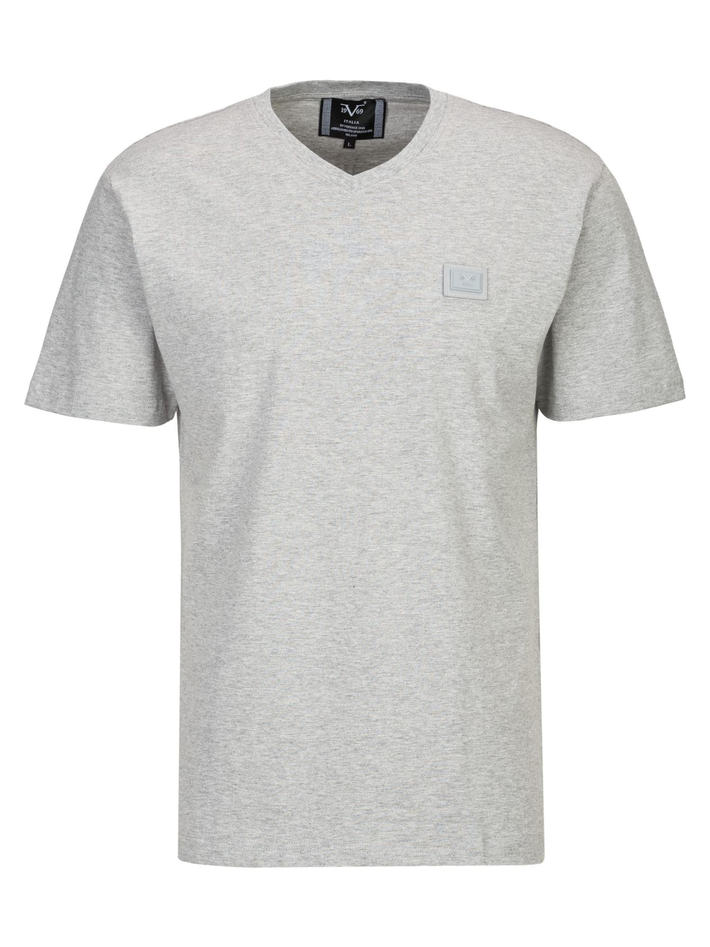 19V69 ITALIA Shirt 'Toni MP' in Grijs: voorkant