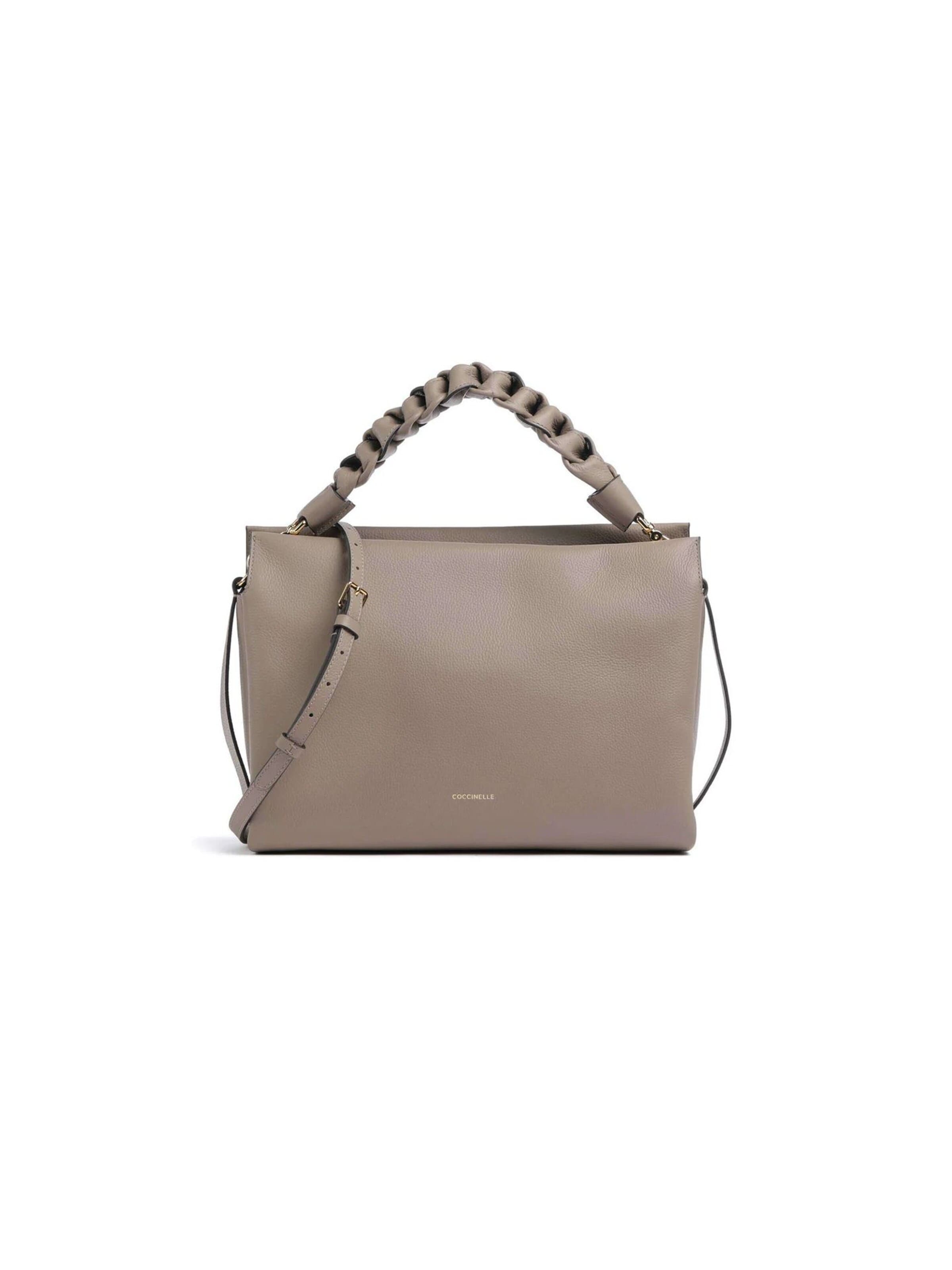 Borsa a mano 'Boheme Grana Double Shoulder Bag' di Coccinelle in grigio: frontale