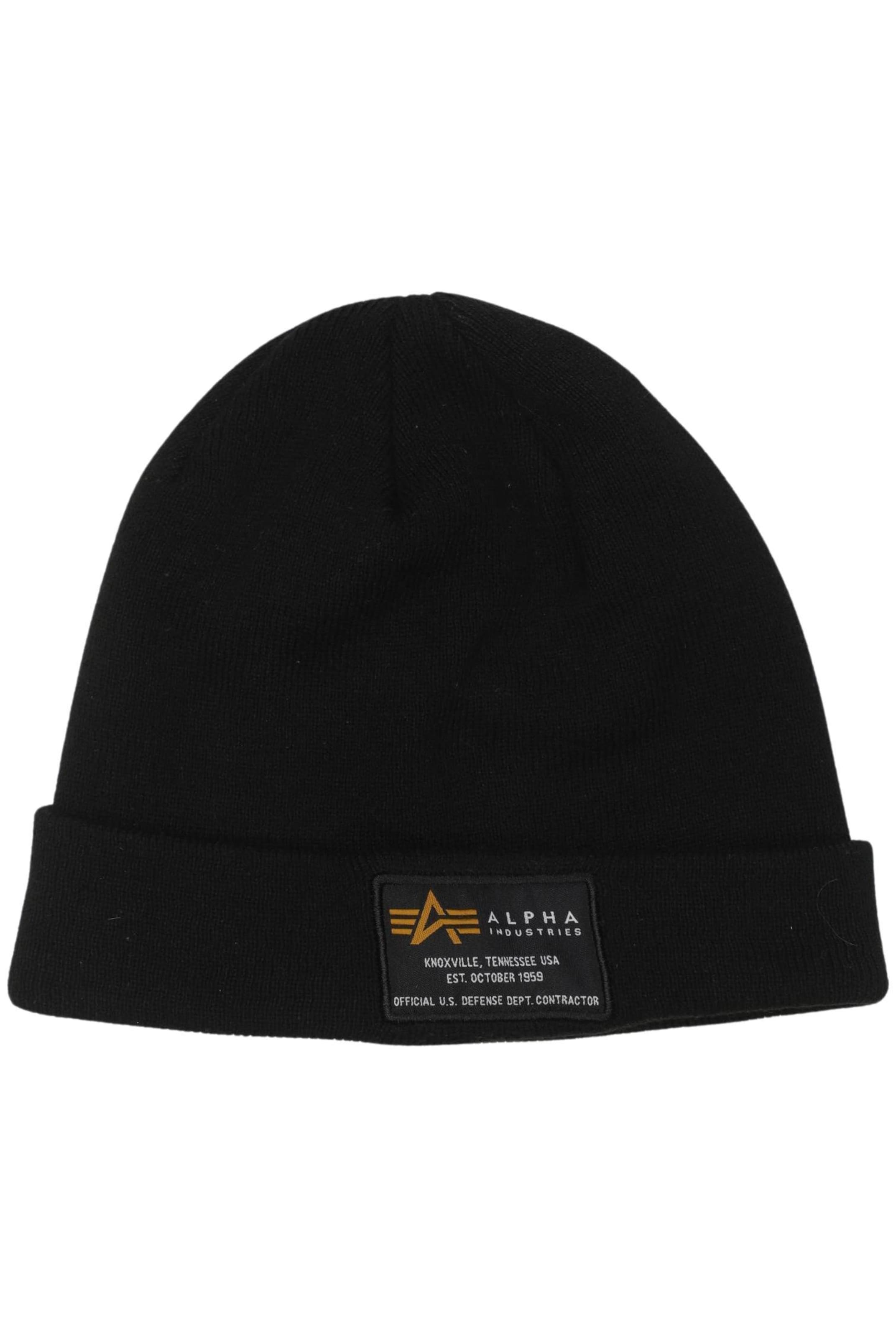 ALPHA INDUSTRIES Hat & Cap in One size in Black: front