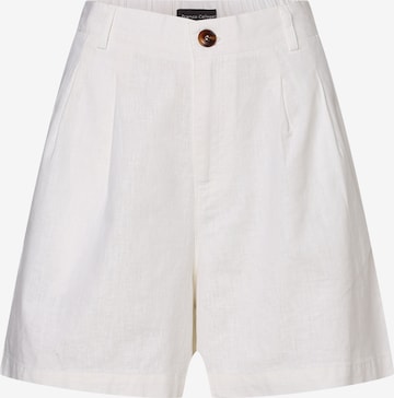 Franco Callegari Pleat-Front Pants in White: front