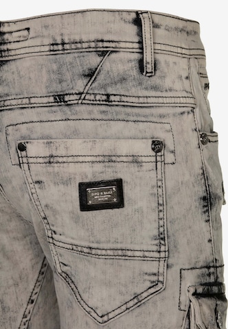 CIPO & BAXX Skinny Cargo Jeans 'Hunter' in Grey