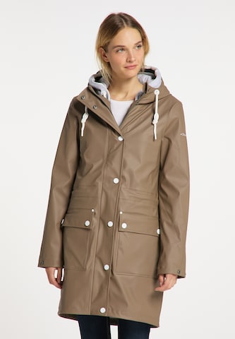 Manteau mi-saison DreiMaster Maritim en marron : devant