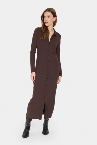 Robe-chemise 'Goda' SAINT TROPEZ en marron : devant