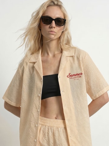 HYPEDROP Blouse 'HDUnnur' in Oranje: voorkant