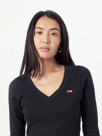 LEVI'S ® - Camiseta 'LS Vneck Baby Tee' en negro