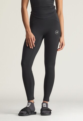 Skinny Pantalon de sport 'adidas by Stella McCartney Studio Ruched' ADIDAS BY STELLA MCCARTNEY en noir : devant