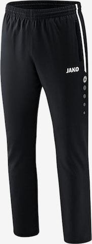 JAKO Regular Workout Pants 'Competition 2.0' in Black: front