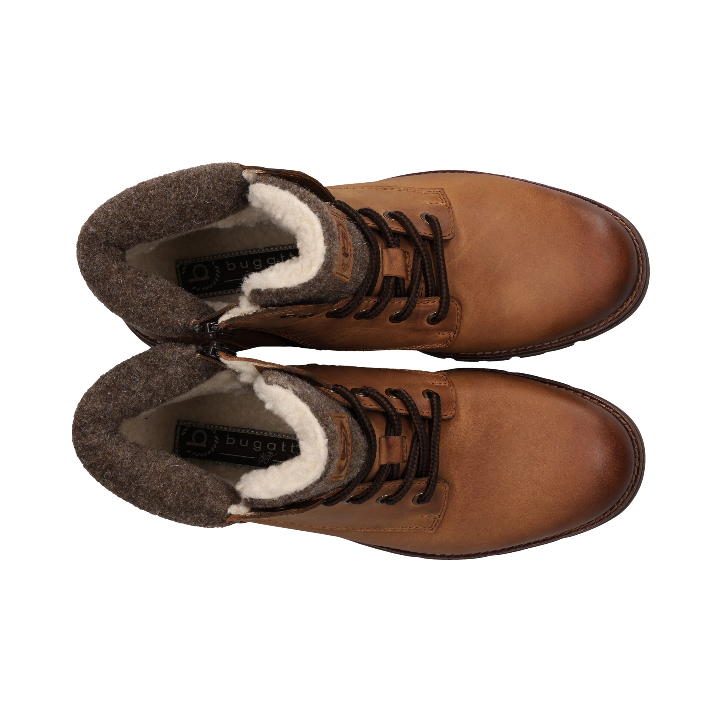 Bottines à lacets bugatti en marron