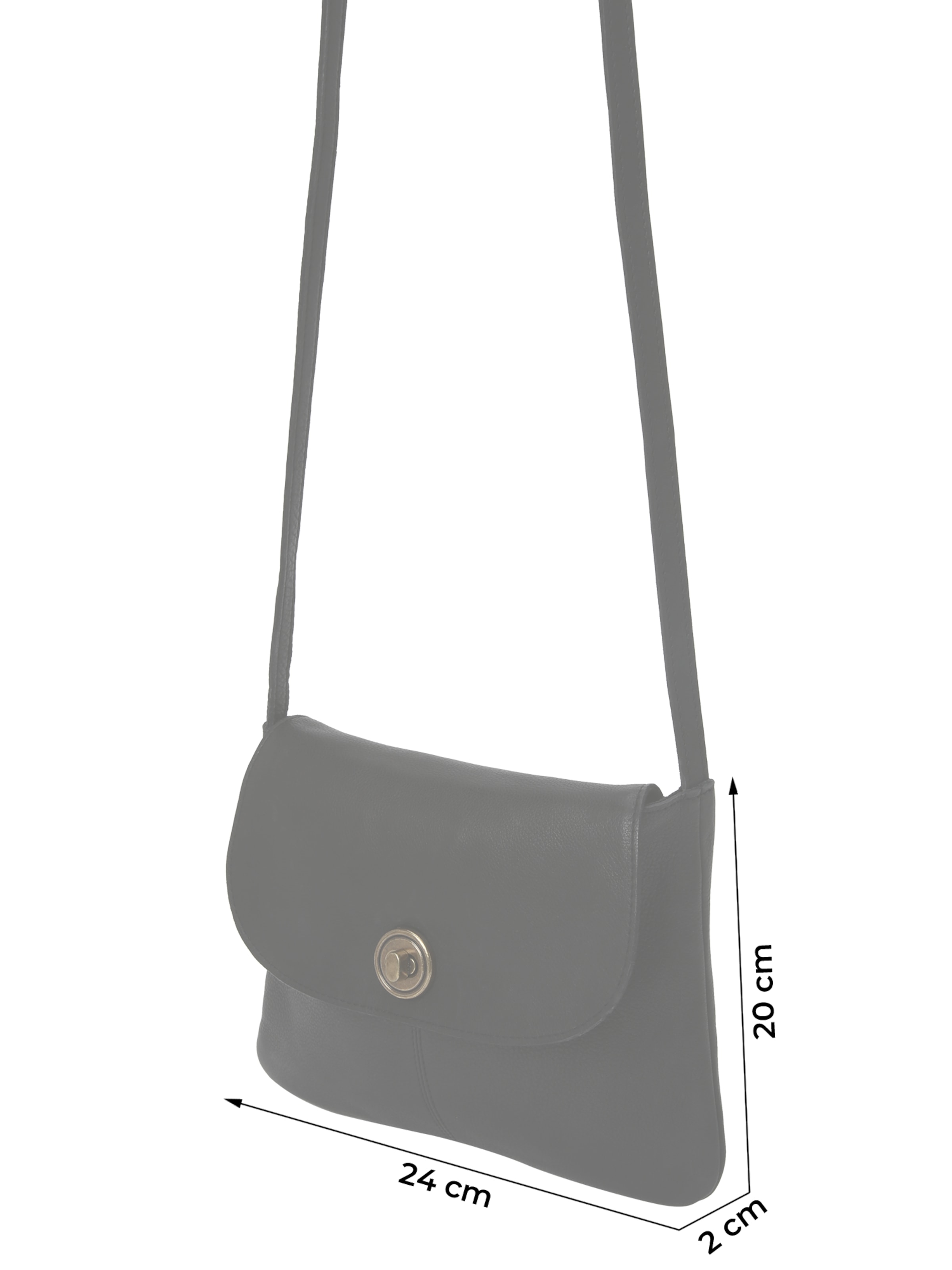 PIECES Axelremsväska 'TALLY' i svart