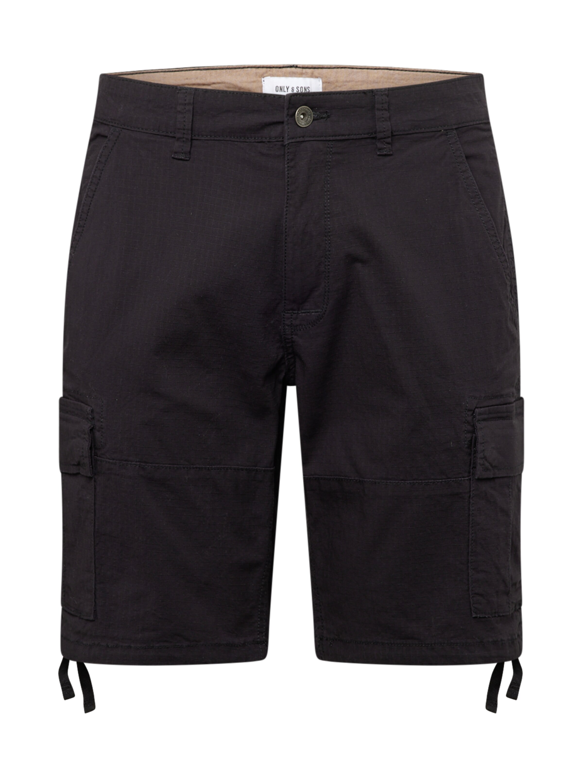 Only & Sons - regular Pantalón cargo 'RAY' en negro: frente
