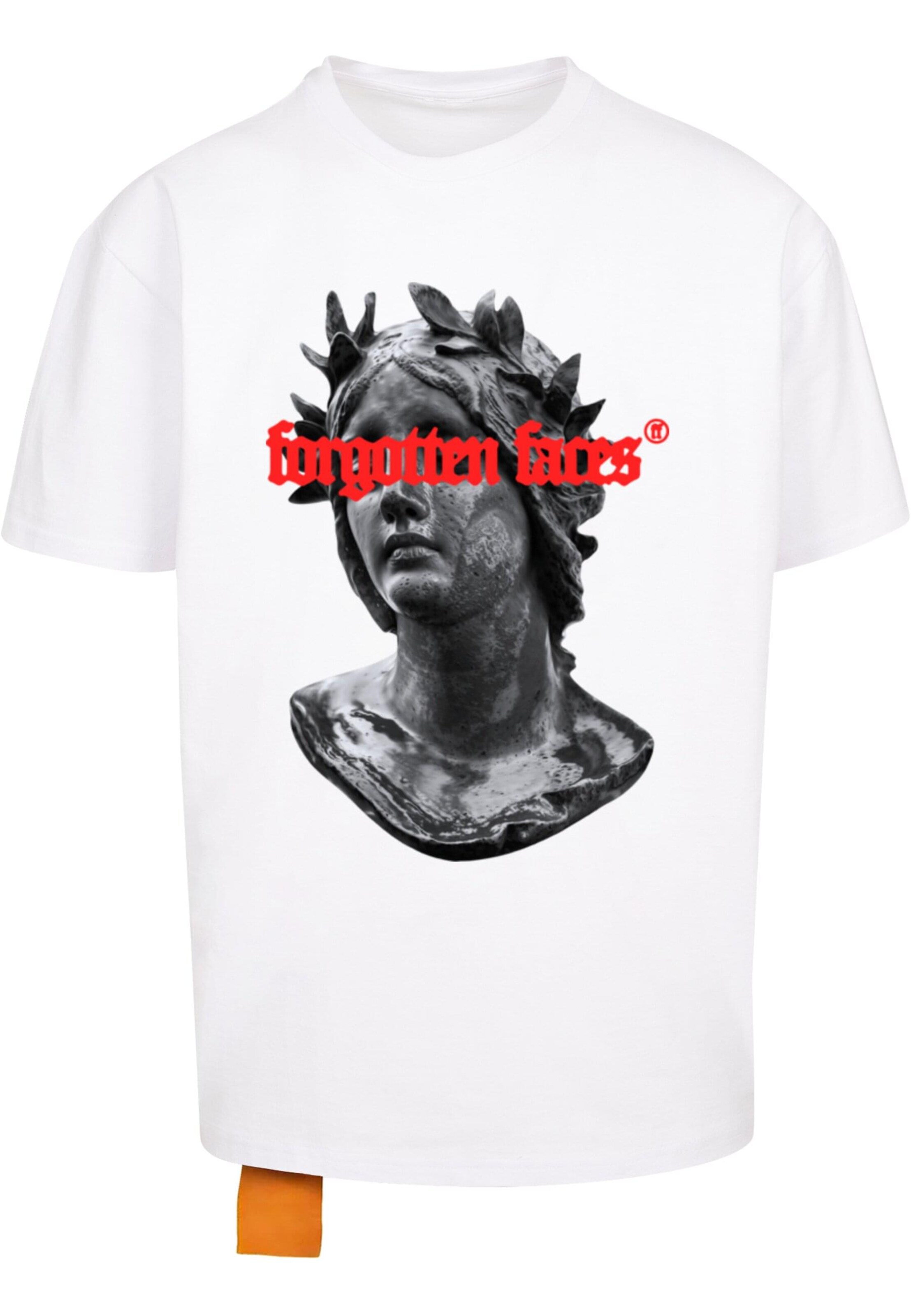 Forgotten Faces T-Shirt &#x27;Fading Logo Statue&#x27; in Weiß: Vorderseite