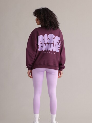 Hey Honey Sweatshirt 'Rise and Shine' in Lila
