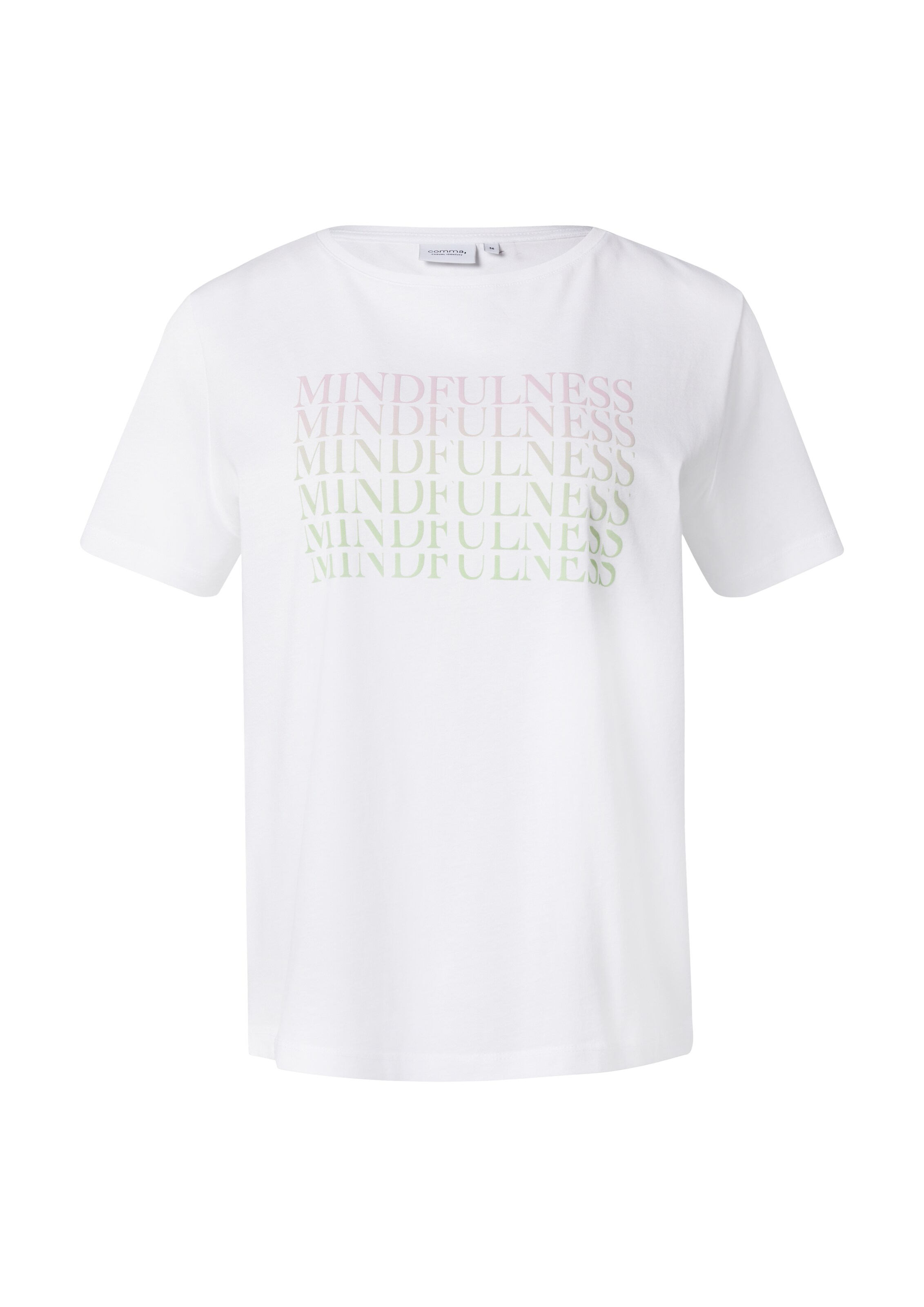 Maglietta di comma casual identity in bianco: frontale