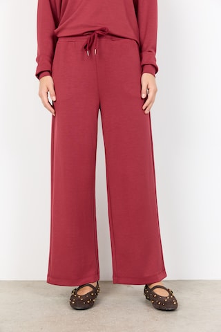 Soyaconcept Wide leg Pants 'Banu 33' in Red: front