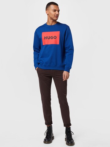 HUGO Sweatshirt 'Duragol' i blå