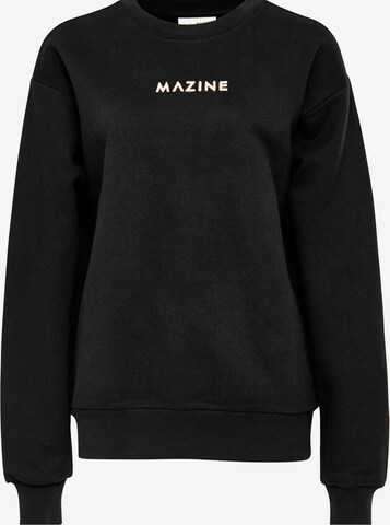 mazine Sweatshirt ' Logo Heavy ' in Black: front
