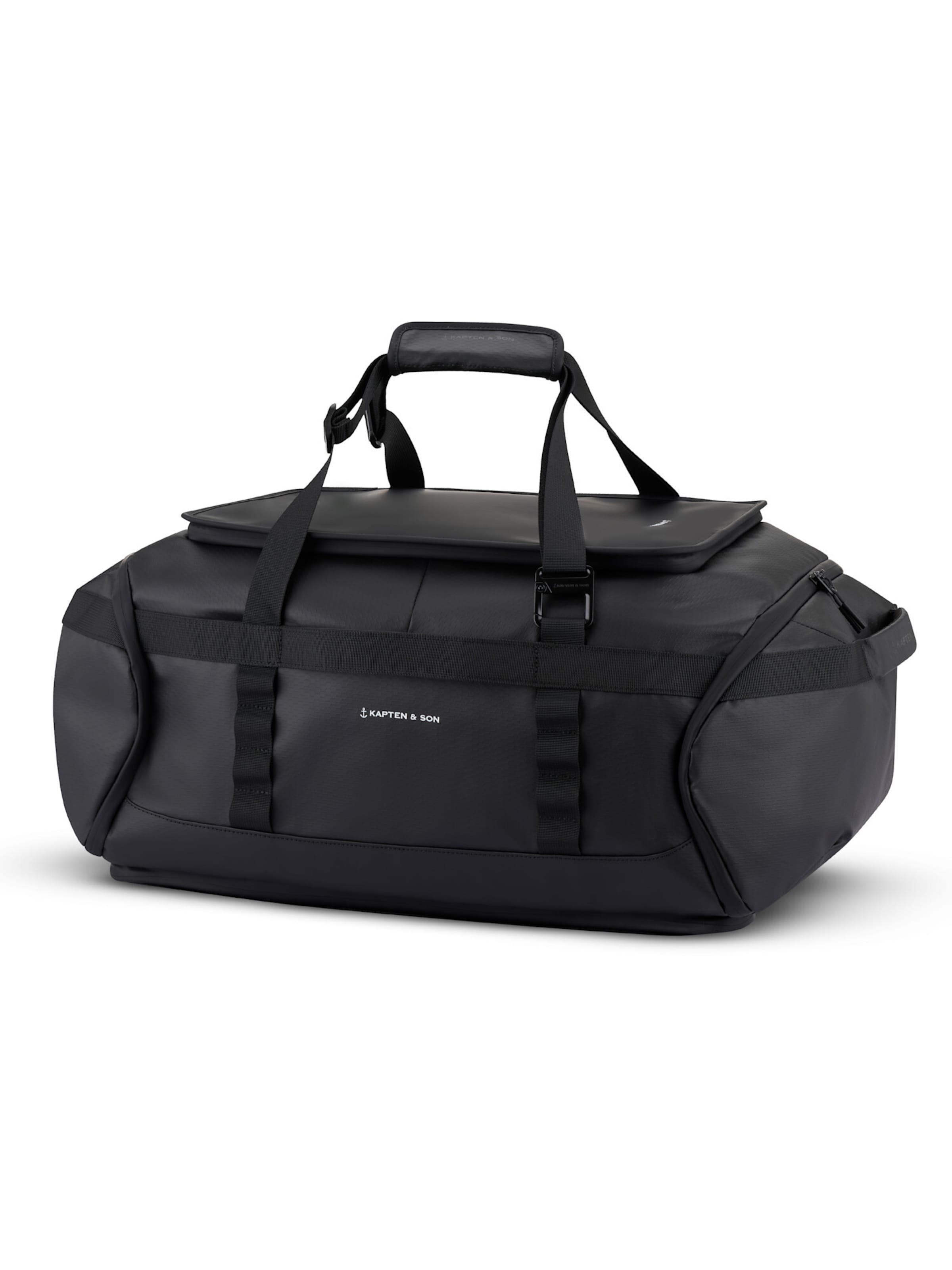 Kapten & Son Reisetasche 'Lisbon' in Schwarz: Vorderseite