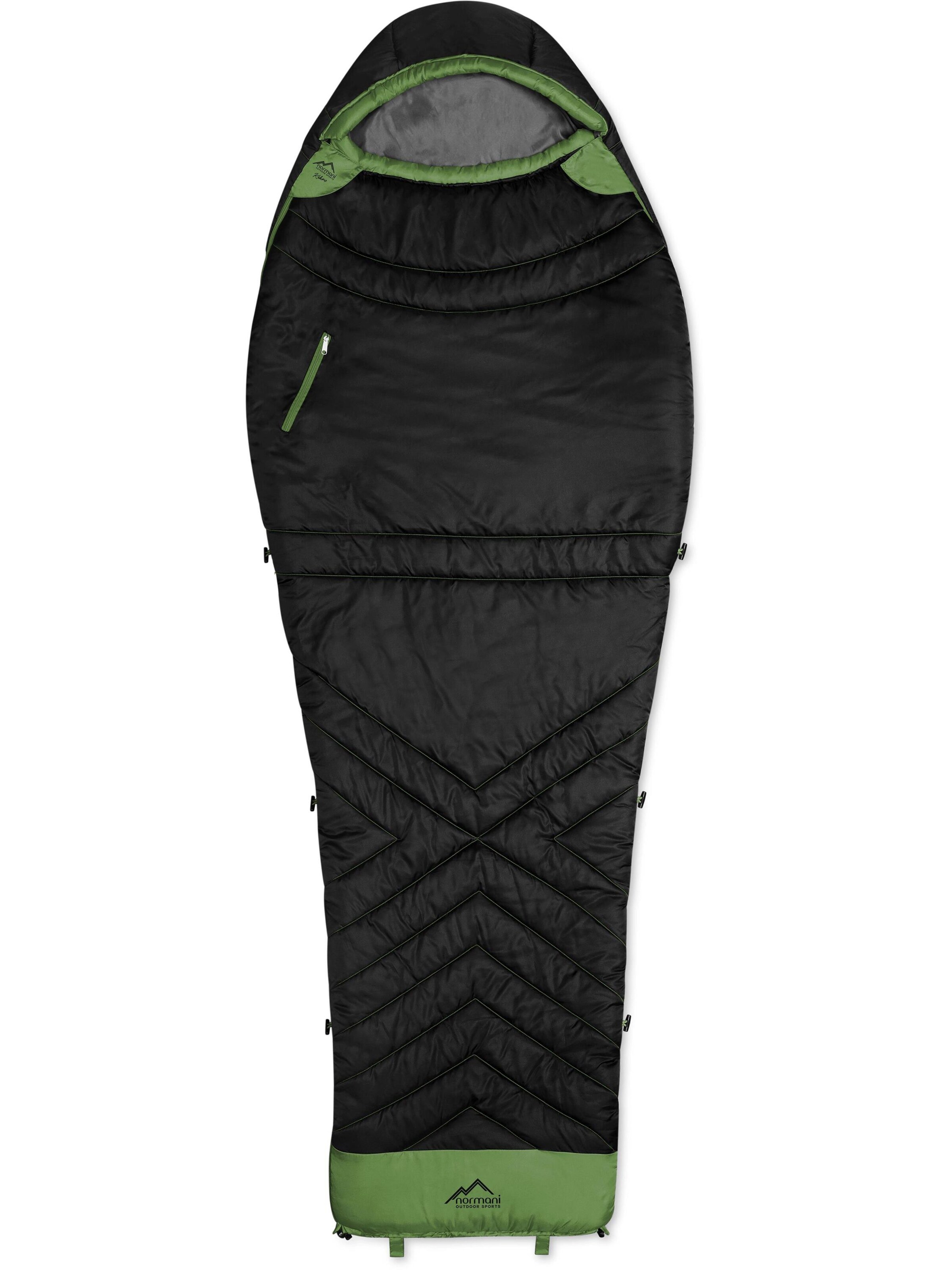 normani Schlafsack 'Kehno' in Schwarz: Vorderseite