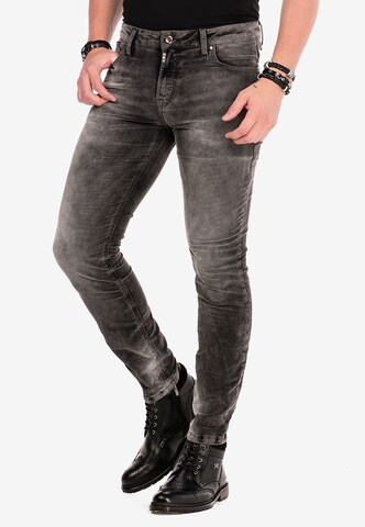 CIPO & BAXX Skinny Cordhose in Schwarz