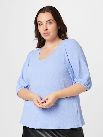 EVOKED Blouse in Blauw: voorkant