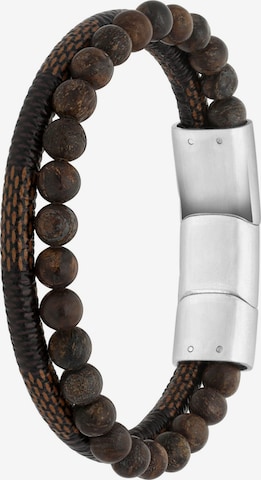 Lucardi Armband 'Suit & Tie' in Bruin: voorkant