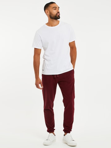 Effilé Pantalon Threadbare en rouge