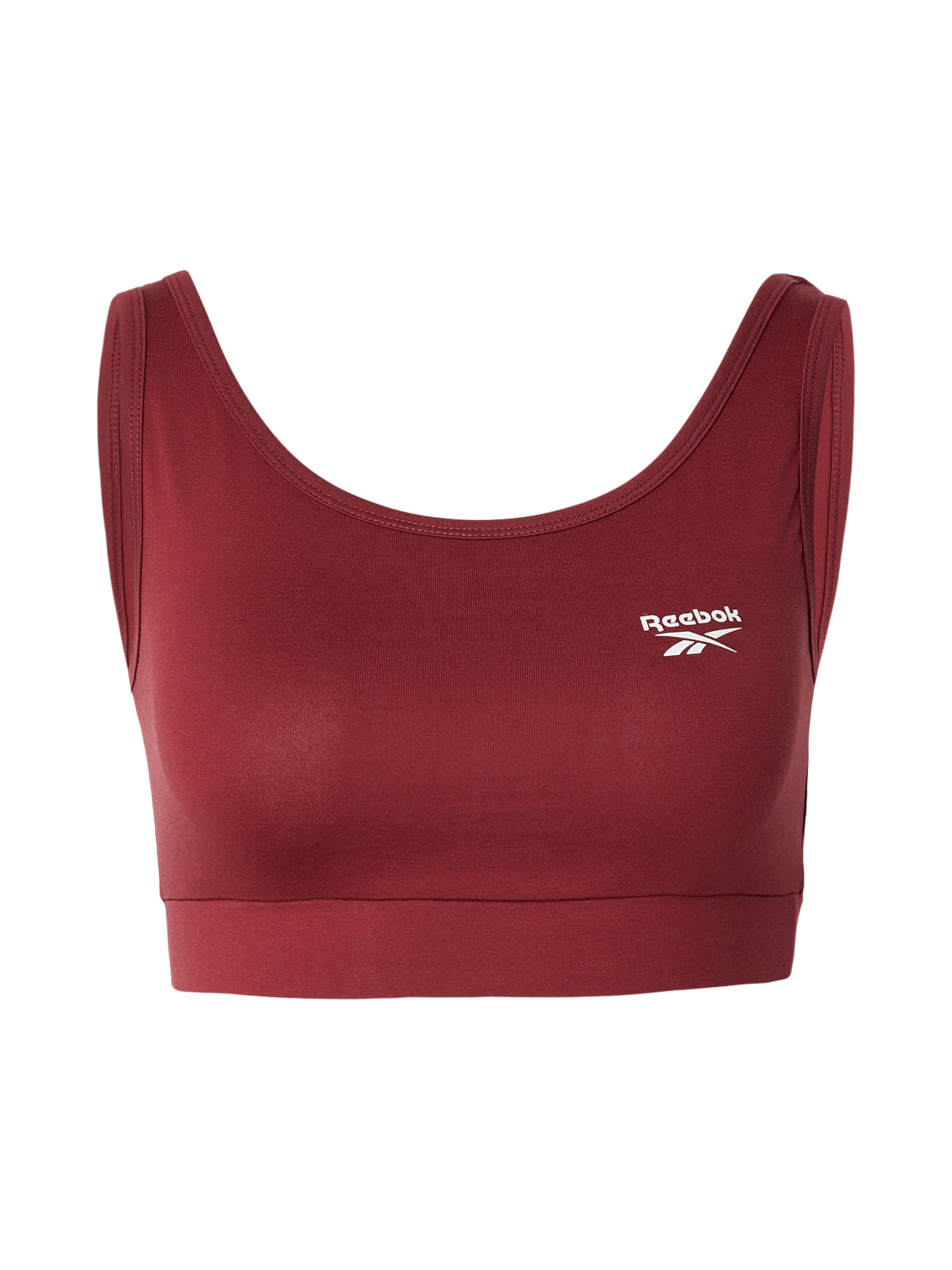 ReebokBustier Sportski top - crvena boja: prednji dio