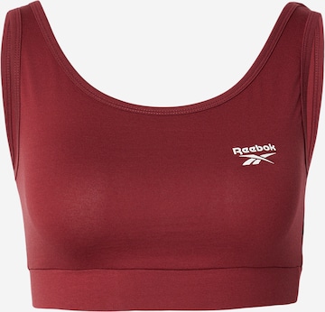 ReebokBustier Sportski top - crvena boja: prednji dio