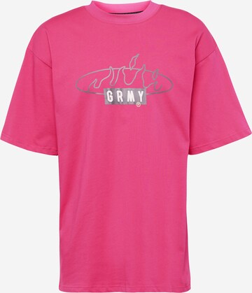 Grimey - Camisa 'CLOVEN TONGUES' em rosa: frente