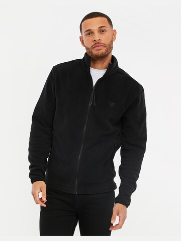 Threadbare Fleece Jacket 'Pendle' in Black: front