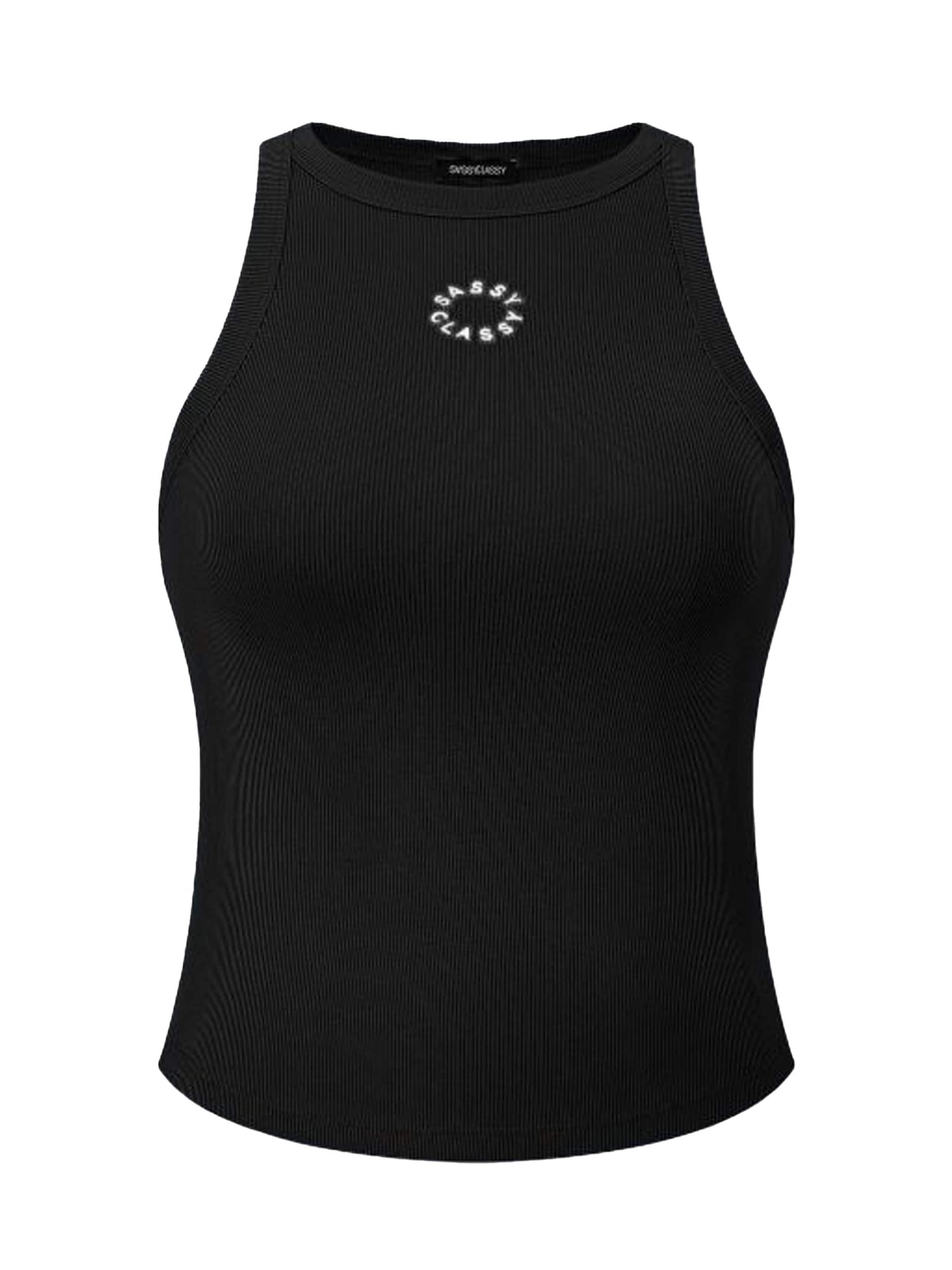 SASSYCLASSY Top in Black: front