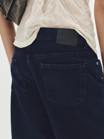 Pull&Bear Wide leg Jeans in Blauw