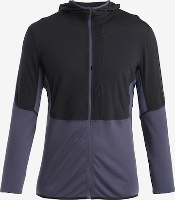 ICEBREAKERTehnička flis jakna 'Realfleece Descender' - crna boja: prednji dio