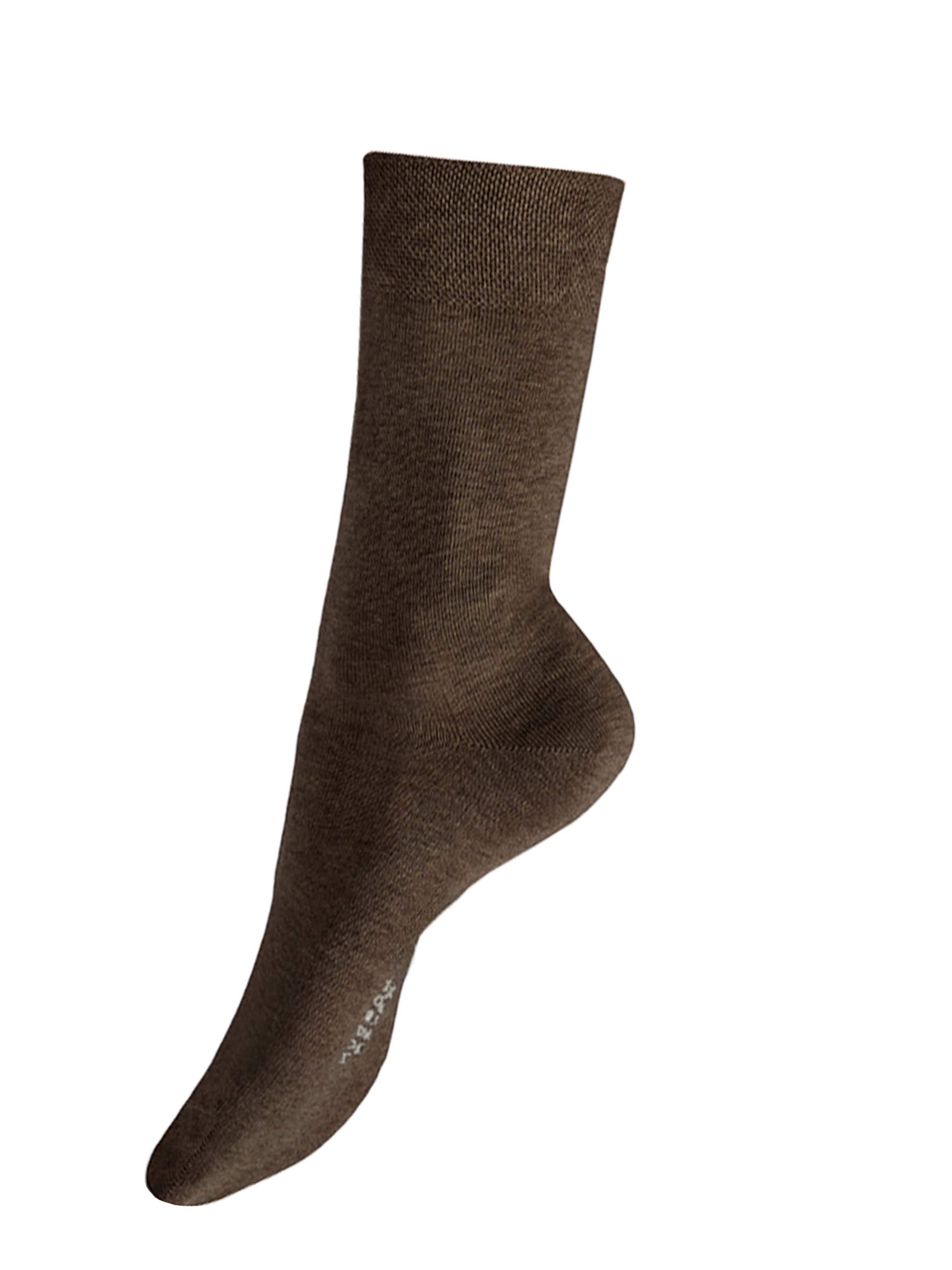Hudson Socken 'Relax Cotton' in Braun: Vorderseite