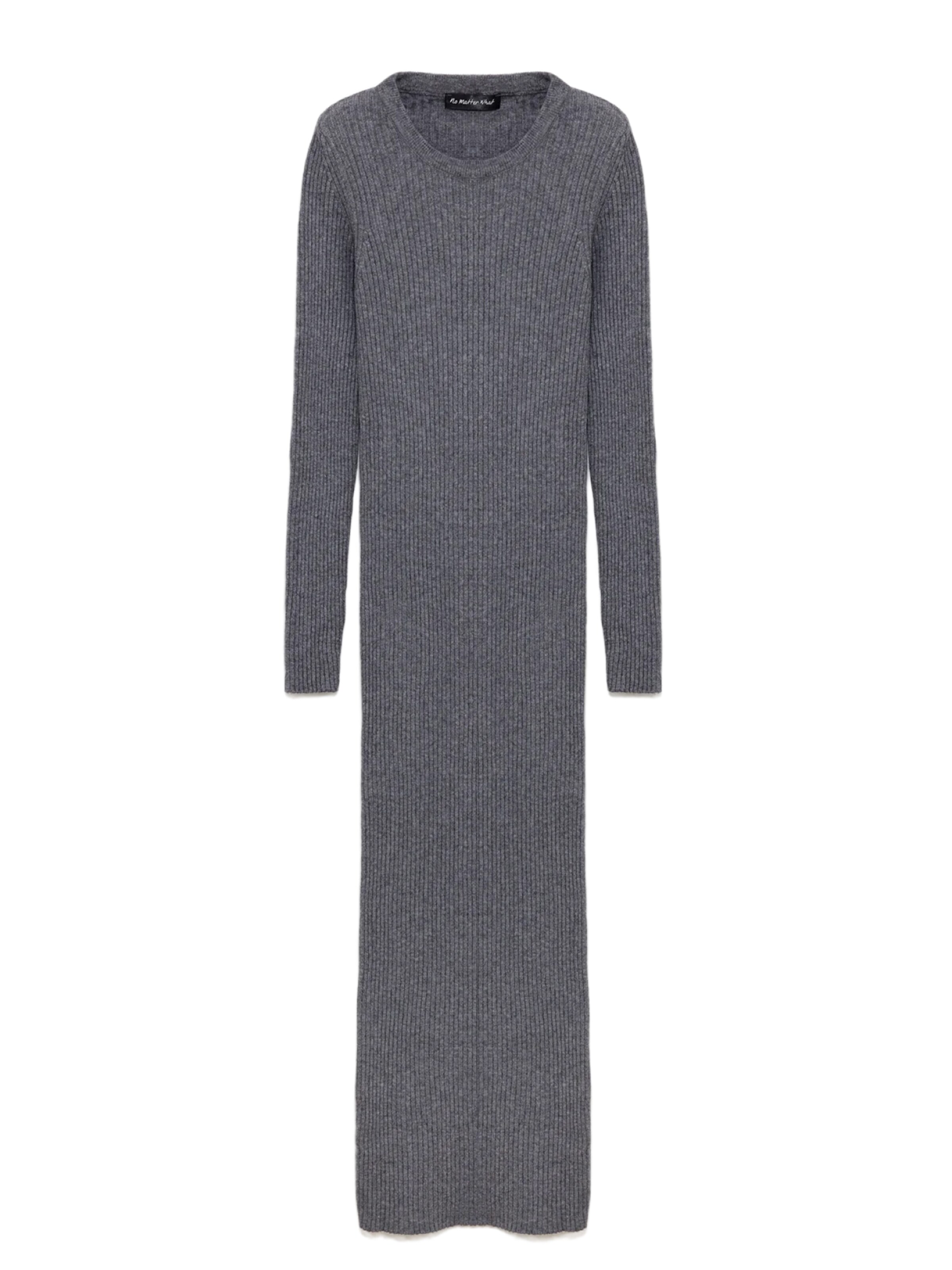 No Matter What Knitted dress in Grey: front