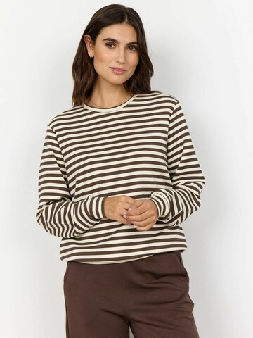 T-shirt Soyaconcept en marron : devant