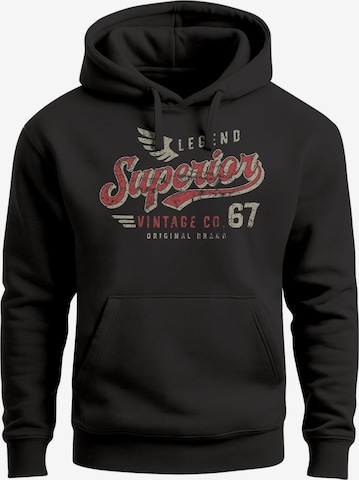 Neverless Sweatshirt 'Superior Vintage' in Schwarz: Vorderseite