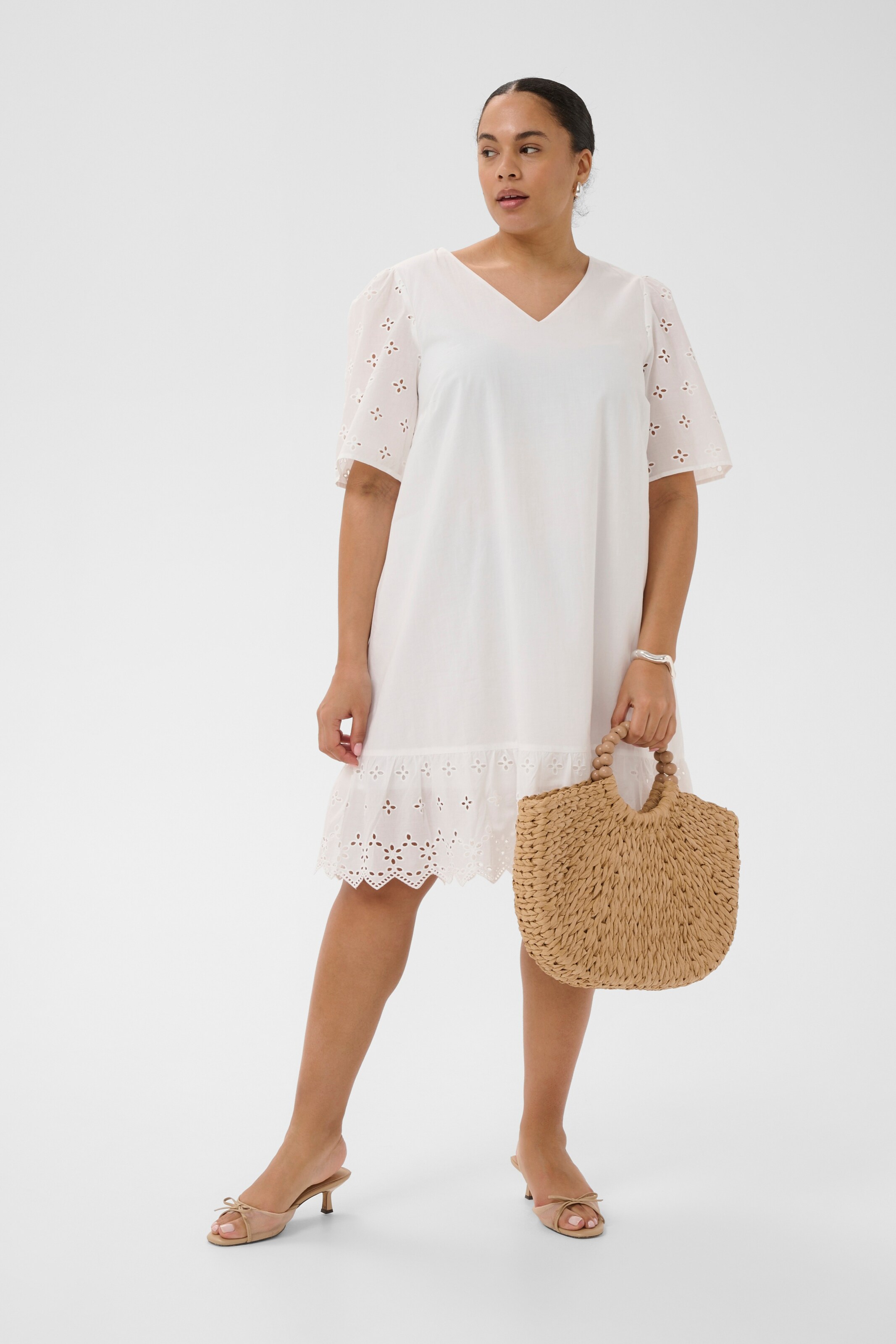 Robe 'KCmally' KAFFE CURVE en blanc