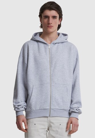 Prohibited Zip-Up Hoodie in Grey: front