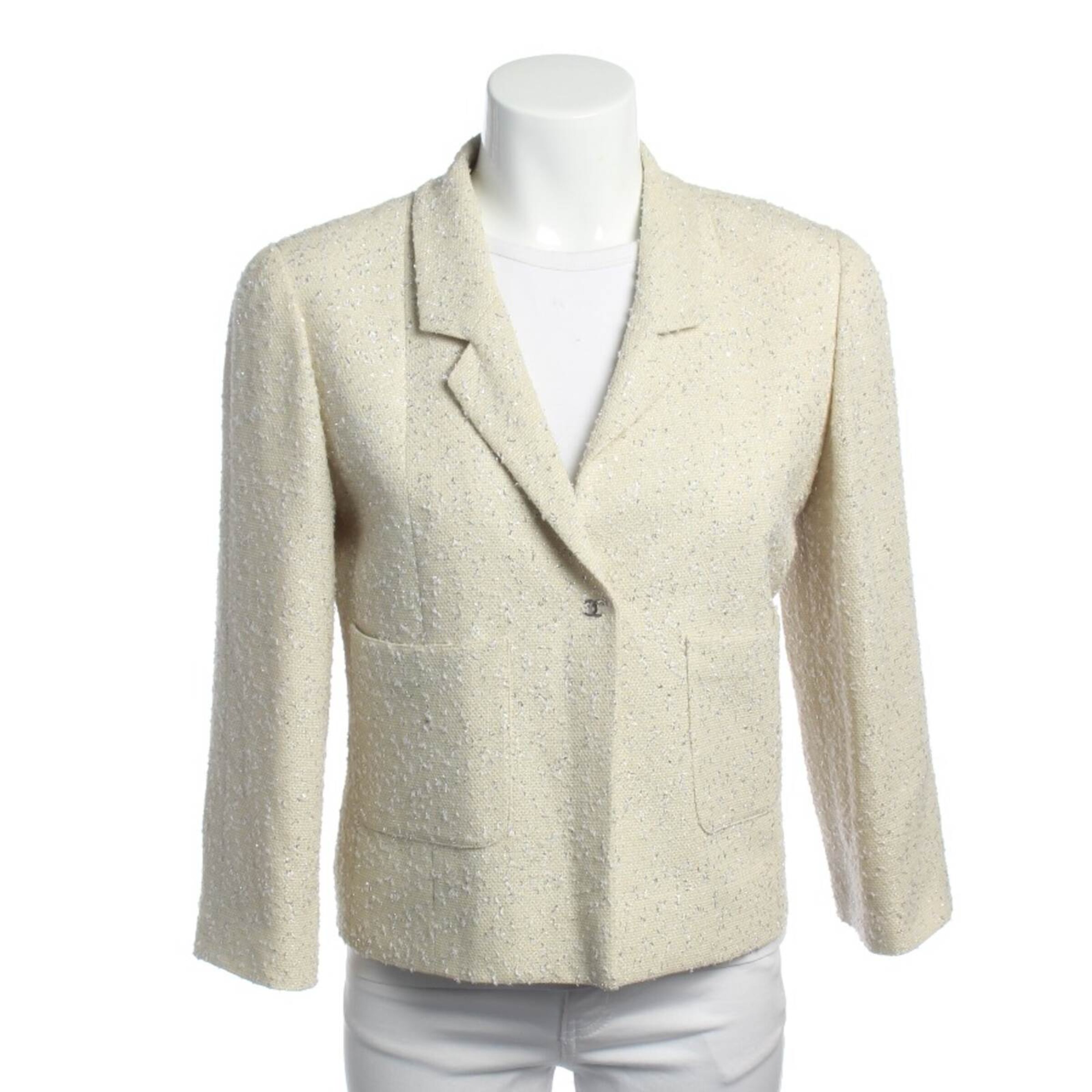 CHANEL Blazer in S in White: front